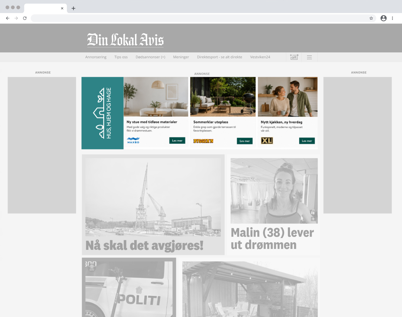 Mockup av fremhevet bedrift